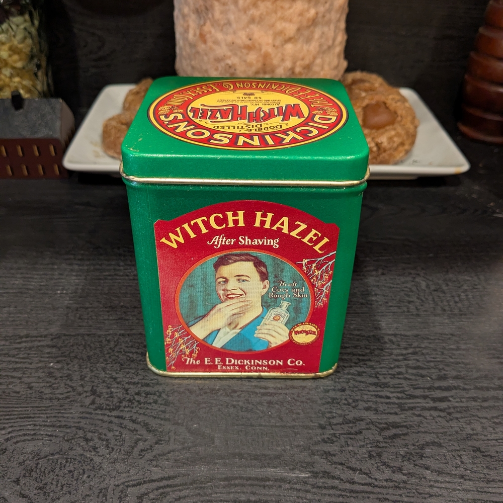 Dickinson's Double Distilled Witch Hazel Metal Collectible Tin Vintage